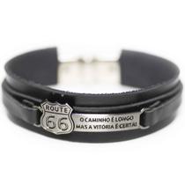 Pulseira Couro Masculina Rota 66 Pulseira Couro Masculina Rota 66