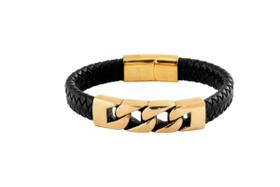 Pulseira Couro Pingente Gold Pulseira Couro Pingente Gold