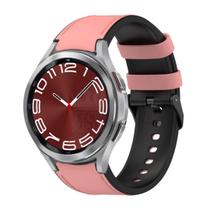 Pulseira Couro/Silicone Para Watch6 Classic 43Mm Rosa