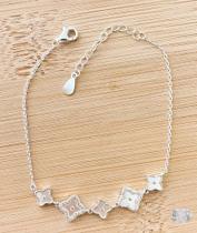 Pulseira Cravejada Mod07 Prata 925 - 19cm - Joia Exclusiva