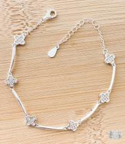 Pulseira Cravejada Mod08 Prata 925 - 19cm - Design Exclusivo