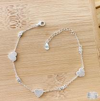 Pulseira Cravejada Mod09 Prata 925 - 19cm - Design Exclusivo