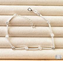 Pulseira Cravejada Mod10 Prata 925 - 19cm