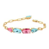 Pulseira cristais coloridos