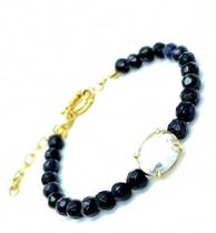 Pulseira Cristais Facetados Banho Ouro 1322 Pulseira Cristais Facetados Banho Ouro 1322