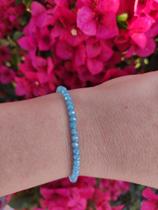 Pulseira Cristal Azul Banhada a Ouro 18k Ref.33351
