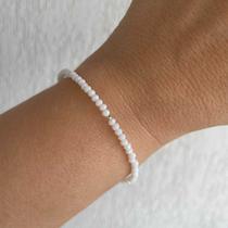 Pulseira Cristal Branca - Prata 925