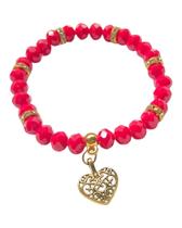 Pulseira Cristal Proteção Cigana 8mm Cor Vermelha.