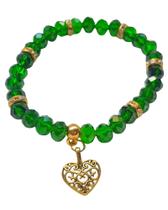 Pulseira Cristal Proteção Cigana 8mm Verde