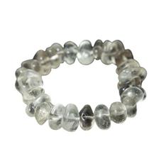 Pulseira Cristal Rolada Pedra Quartzo Natural Silicone Pulseira Cristal Rolada Pedra Quartzo Natural Silicone