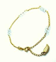 Pulseira Cristal Rondel Banho Ouro 18k 3135 Pulseira Cristal Rondel Banho Ouro 18k 3135