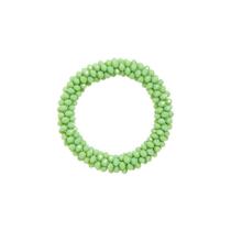 Pulseira croche cristais tons pasteis