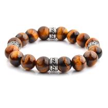 Pulseira Crucible Tiger Eye Stone Beaded Stretch 12 mm