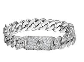 Pulseira Cuban Cravejada - 12mm - 17.7 cm - Aporro Pulseira Cuban Cravejada - 12mm - 17.7 cm - Aporro