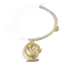 Pulseira Curso Profissão Turismo Viagem Folheado 18k