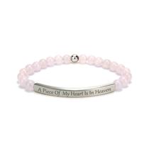 Pulseira cusurlove Inspirational Rose Quartz Banhada a Ouro 18K