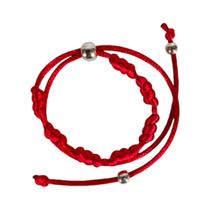 Pulseira da Sorte 7 Nós Kabbalah Vermelha Proteção Energética