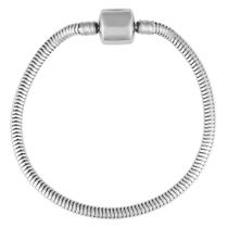 Pulseira de Aço Berloque Coleção Steel Dreams Fecho Click 17cm Pulseira de Aço Berloque Coleção Steel Dreams Fecho Click 17cm