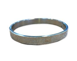 Pulseira de aço com oração Pai Nosso