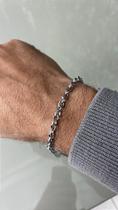 Pulseira de Aço Inox 21cm - Elo Português - Não Escurece - 1 Unidade Pulseira de Aço Inox 21cm - Elo Português - Não Escurece - 1 Unidade