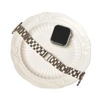 Pulseira De Aço Inoxidável Compatível Com Apple Watch Série 8 7 6 SE 3 Nos Tamanhos 45 41 40 44 42mm - NONE