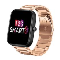 Pulseira de Aço Inoxidável compatível com Bip 3 A2172 / Bip / Bip Lite / Bip U - Gold Rose