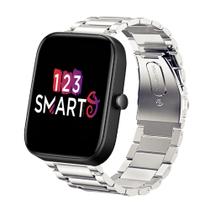 Pulseira de Aço Inoxidável compatível com Bip 3 A2172 / Bip / Bip Lite / Bip U - Prata