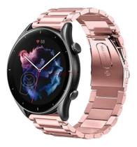 Pulseira De Aço Inoxidável Gtr3 Pro / Gtr3 / Gtr2 / Gtr 47mm Pink rose