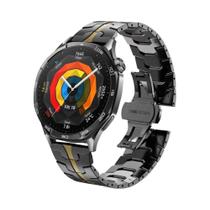Pulseira De Aço Inoxidável Luxuosa Para Huawei Watch GT 6 Pro, GT5, GT4, GT3, 46mm, Bracelete De
