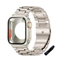 Pulseira De Aço Inoxidável Para Apple Watch 45mm 41mm 40mm 44mm Bracelete Metálico Para Série 9 8 7