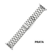 Pulseira de Aço Inoxidável para Apple Watch - Série 9, 8, 7, 6, SE, Ultra (38/40/41/42/44/45/49mm)