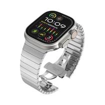 Pulseira de Aço Inoxidável para Apple Watch Ultra 2 (49mm, 45mm, 44mm) - Cor Titânio
