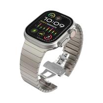 Pulseira de Aço Inoxidável para Apple Watch Ultra Série 9, 8, 7, 6, 5 (49mm, 45mm, 44mm, 42mm)