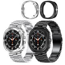 Pulseira de Aço Inoxidável para Samsung Galaxy Watch Ultra 47mm (2024) - com Capa de PC Pulseira de Aço Inoxidável para Samsung Galaxy Watch Ultra 47mm (2024) - com Capa de PC