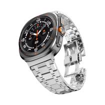 Pulseira De Aço Inoxidável Quick Fit Para Samsung Galaxy Watch Ultra 2/1, Banda De Metal Luxuosa - NONE
