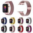 Pulseira de Aço Milanese Loop Compatível Apple Watch 44mm e 42mm Rose Pink