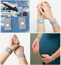 Pulseira de Acupressão Ponto P6 para Alívio de Mal-Estar Geral Náuseas e Vômitos Natural Kit