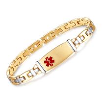 Pulseira de Alerta Médico Tarring em Aço Inoxidável 19 cm Pulseira de Alerta Médico Tarring em Aço Inoxidável 19 cm