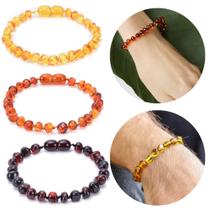 Pulseira De Âmbar Báltico Adulto Certificado - Varias Cores E Tamanhos