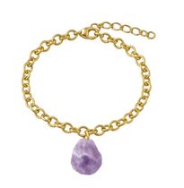 Pulseira de Ametista Chevron
