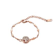 Pulseira De Aromaterapia Em Aço Inoxidável Dourado Rosa 12mm Difusor De Óleo Essencial Para Mulheres