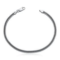 Pulseira De Bali Grumet Dupla Escovada Em Prata 925