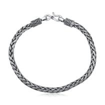 Pulseira De Bali Palmera Dupla 4mm Em Prata 925 Pulseira De Bali Palmera Dupla 4mm Em Prata 925