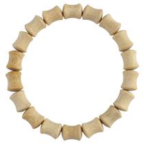 Pulseira de bambu natural, segmento de miçangas, 8x10mm, unissex Pulseira de bambu natural, segmento de miçangas, 8x10mm, unissex
