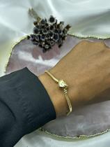 Pulseira de Berloques Banhado a Ouro