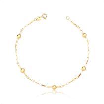 Pulseira De Bola 6mm Ouro 18k 750 Feminina