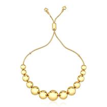Pulseira de Bolas Regulável Folheada a Ouro 18k