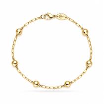 Pulseira De Bolinha 6mm Banhada Ouro18k Premium Antialérgica Pulseira De Bolinha 6mm Banhada Ouro18k Premium Antialérgica