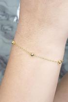 Pulseira De Bolinha Dourada Banhado Em Ouro 18k