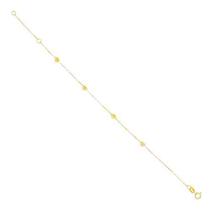 Pulseira De Bolinha Ouro 18k Dourado Infantil